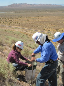 Soil sampling at Borax Mine, CA